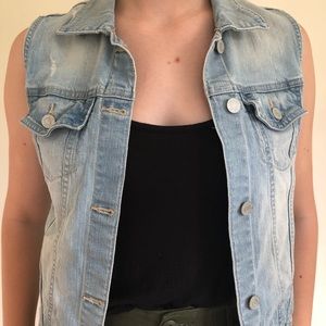 Jean jacket vest